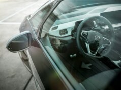 black car side mirror during daytime