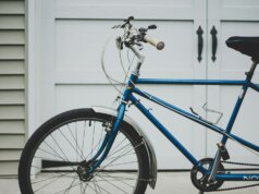 blue rigid bike