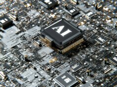 a computer chip with the letter a on top of it