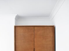 brown wooden 2-door cabinet