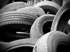 pile of vehicle tire lot